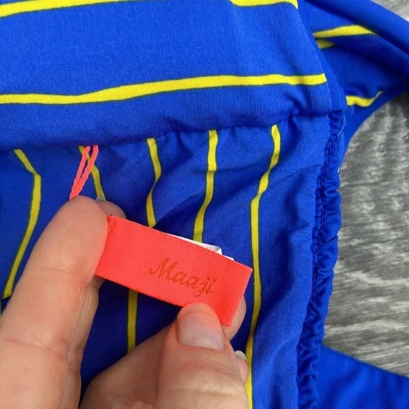 Maaji smocking dazzle 4 way reversible lace up bikini top - Picture 11 of 14